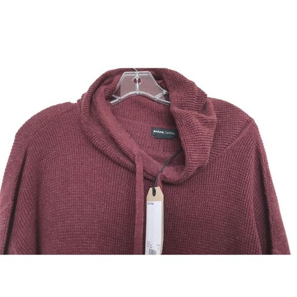 Prana NWT size M Maroon Milani Waffle Knit Sweater Dress Organic Cotton Wool ble - Picture 6 of 9